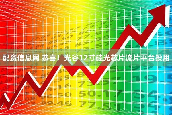 配资信息网 恭喜！光谷12寸硅光芯片流片平台投用